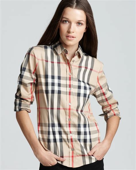 burberry shirt women's plus size|female burberry shirts.